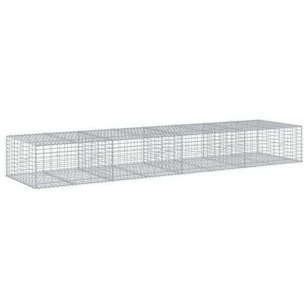 vidaXL Gabion Basket with Cover 400x100x50 cm Galvanised Iron