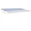 vidaXL Automatic Retractable Awning 500x300 cm Blue and White