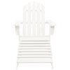 vidaXL Garden Chair with Ottoman Wood White