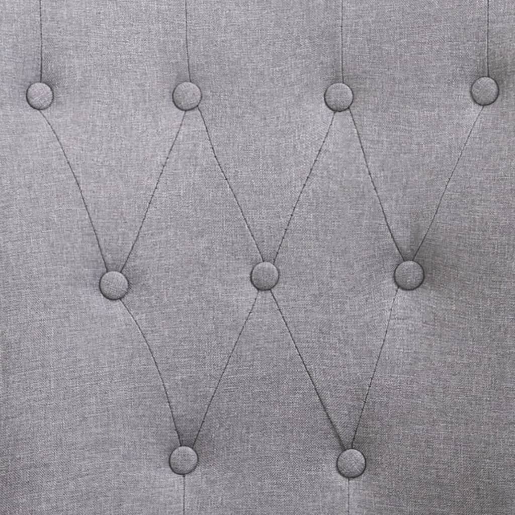 vidaXL Dining Chairs with Armrests 4 pcs Light Grey Fabric