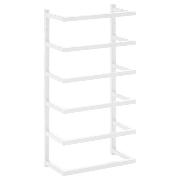vidaXL Towel Rack White 24x12x48 cm Steel