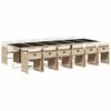 vidaXL 13 Piece Garden Dining Set with Cushions Beige Poly Rattan