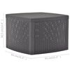 vidaXL Side Table Mocha 54x54x36.5 cm Plastic