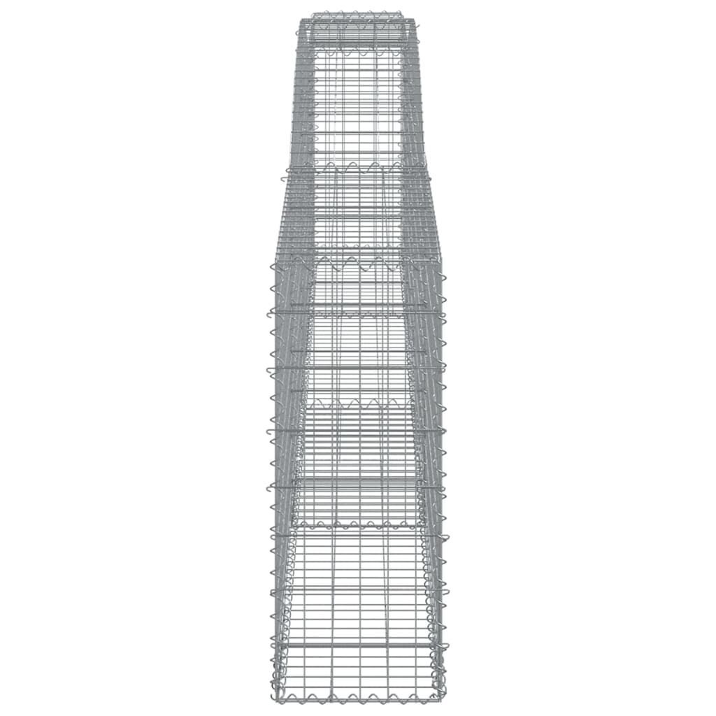 vidaXL Arched Gabion Basket 400x30x80/100 cm Galvanised Iron