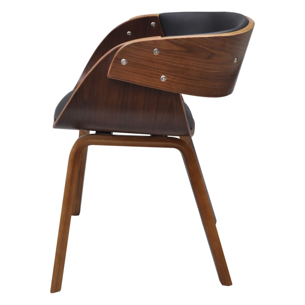 vidaXL Dining Chair Bent Wood and Faux Leather