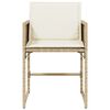 vidaXL Garden Chairs with Cushions 4 pcs Beige Poly Rattan
