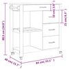 vidaXL Kitchen Trolley MONZA 84x40x90 cm Solid Wood Pine
