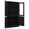 vidaXL Office Cabinet Black 90x40x180 cm Steel