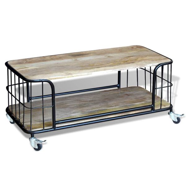 vidaXL Coffee Table Solid Mango Wood 100x50x35 cm