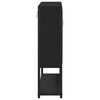 vidaXL Bathroom Mirror Cabinet Black 60x16x60 cm Engineered Wood