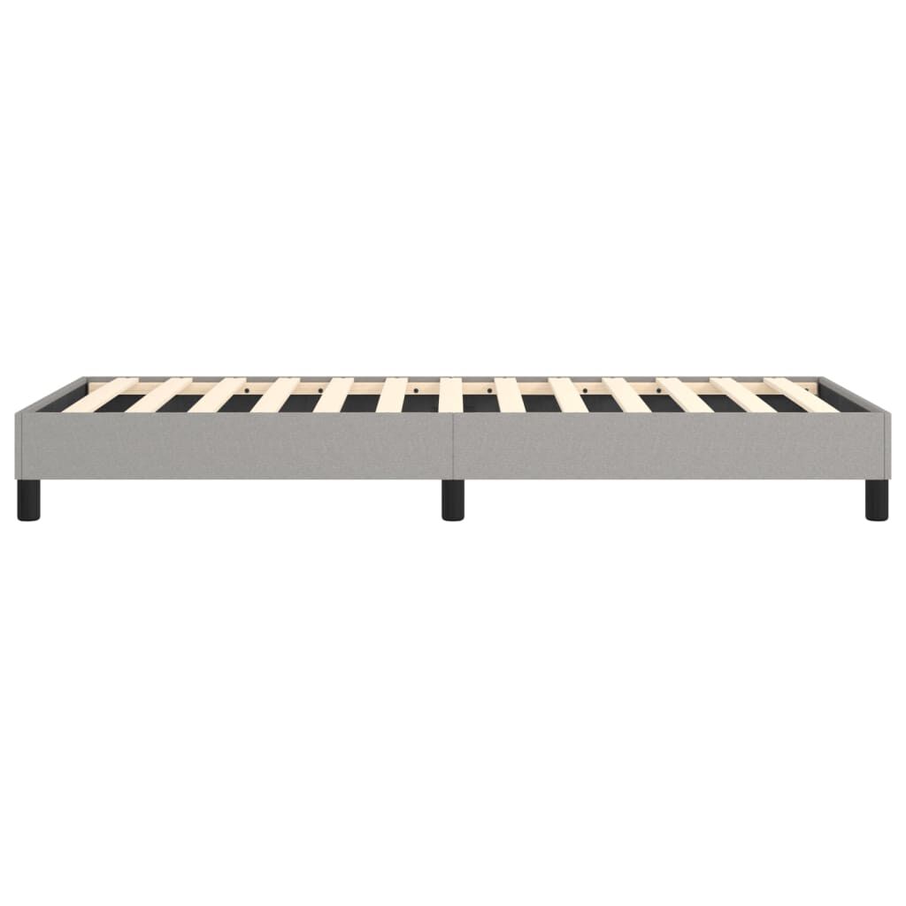 vidaXL Bed Frame without Mattress Light Grey Twin Fabric (US Only)