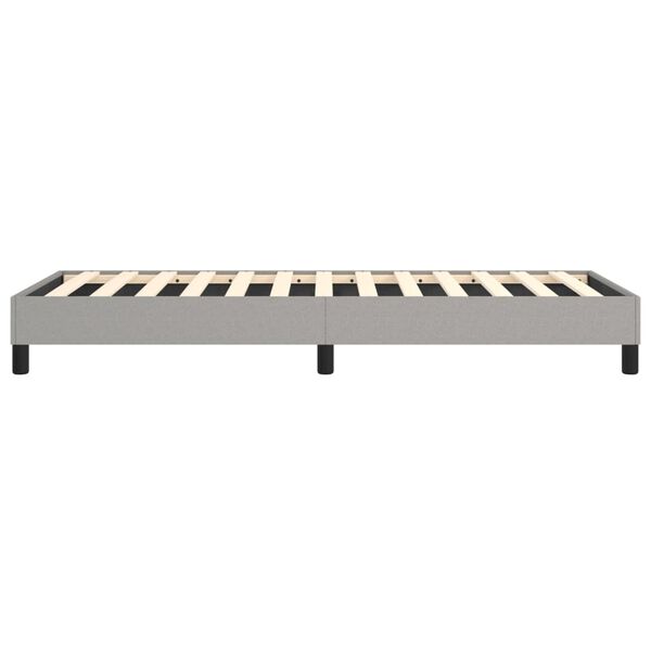 vidaXL Bed Frame without Mattress Light Grey Twin Fabric (US Only)
