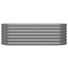 vidaXL Garden Raised Bed Galvanised Steel 114x40x36 cm Grey