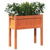 vidaXL Garden Planter with Legs Wax Brown 70x31x70 cm Solid Wood Pine