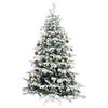 vidaXL Artificial Hinged Christmas Tree 300 LEDs & Ball Set 210 cm