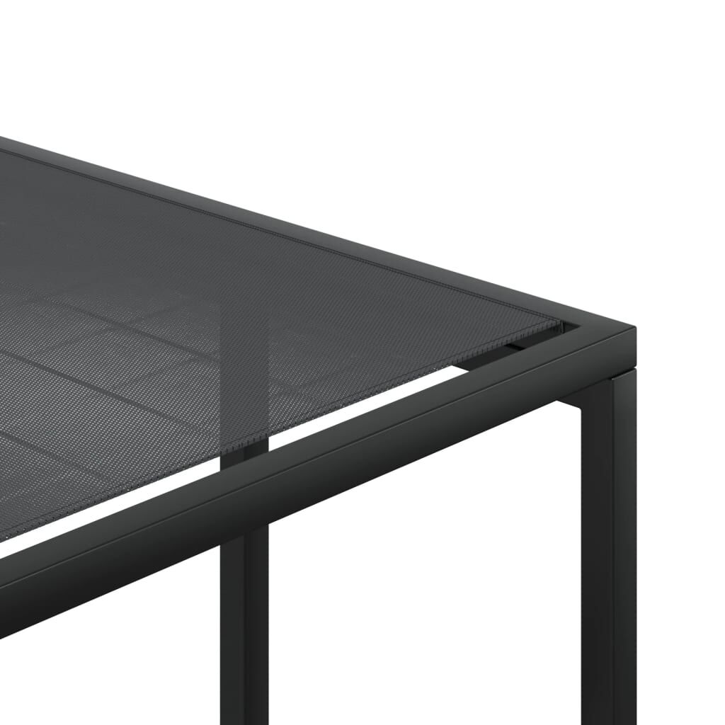 vidaXL 9 Piece Garden Dining Set Black Textilene