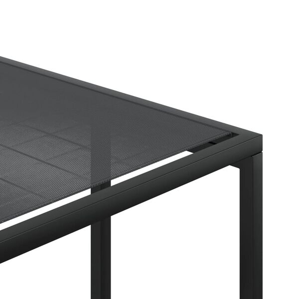 vidaXL 9 Piece Garden Dining Set Black Textilene