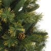 vidaXL Artificial Hinged Christmas Tree with Cones 120 cm