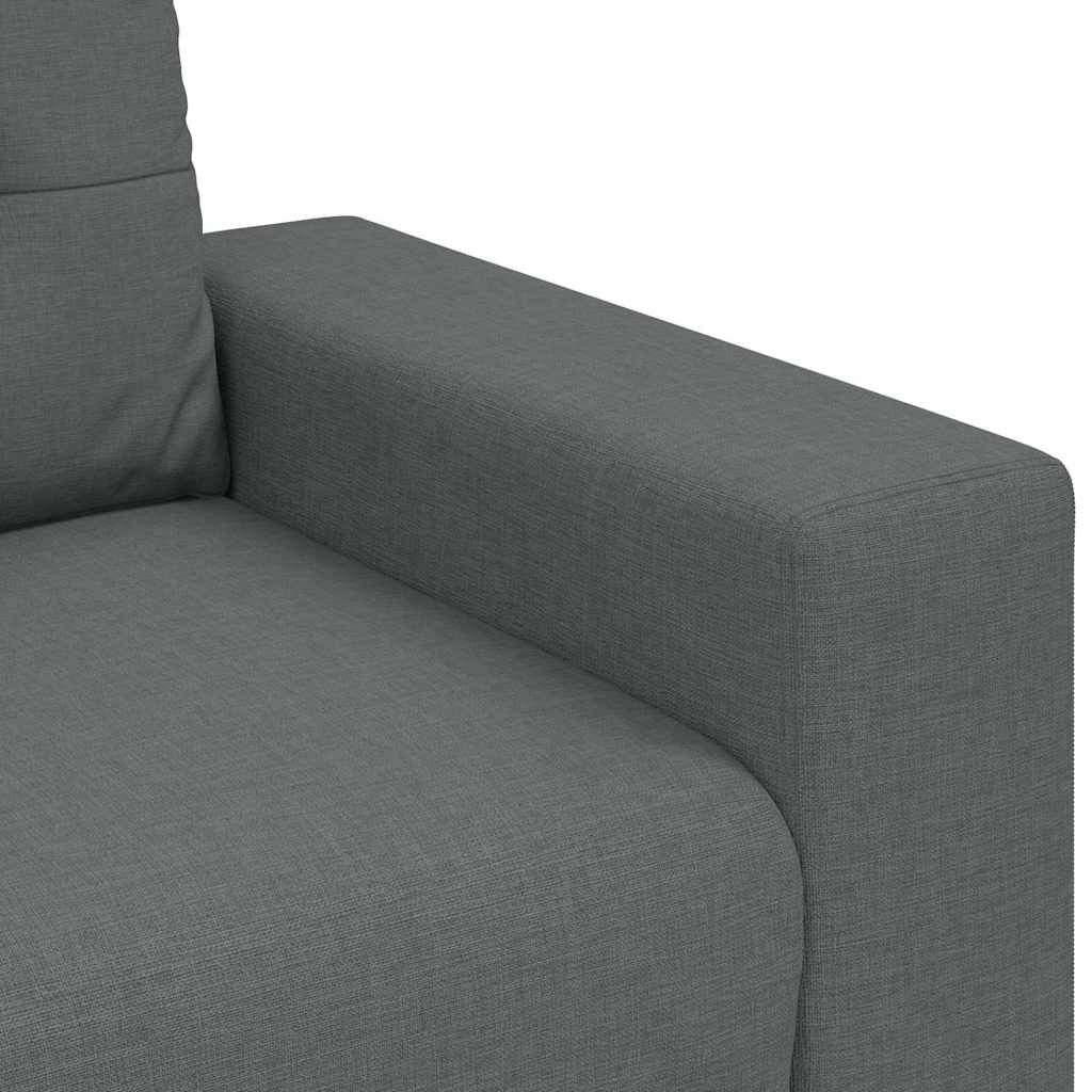 vidaXL Loveseat Sofa Dark Grey 140 cm Fabric