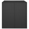 vidaXL Garden Cushion Box PE Rattan 100x97.5x104 cm Black