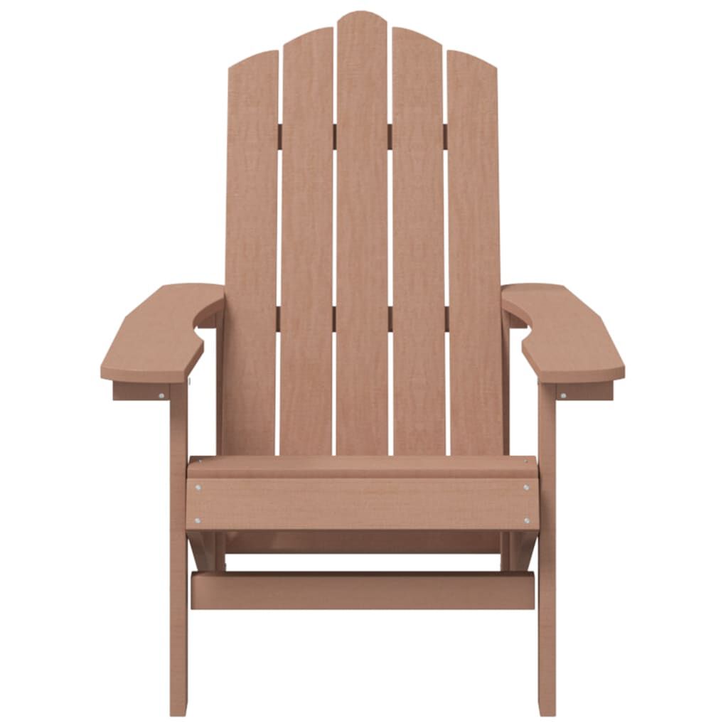 vidaXL Garden Adirondack Chairs 2 pcs HDPE Brown