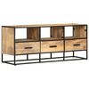 vidaXL TV Cabinet 110x30x45 cm Rough Mango Wood