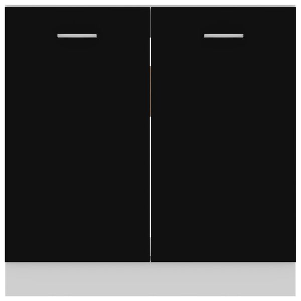 vidaXL Sink Bottom Cabinet Lyon Black 80x46x81.5 cm Engineered Wood