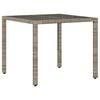 vidaXL 5 Piece Garden Bistro Set with Cushions Grey Poly Rattan