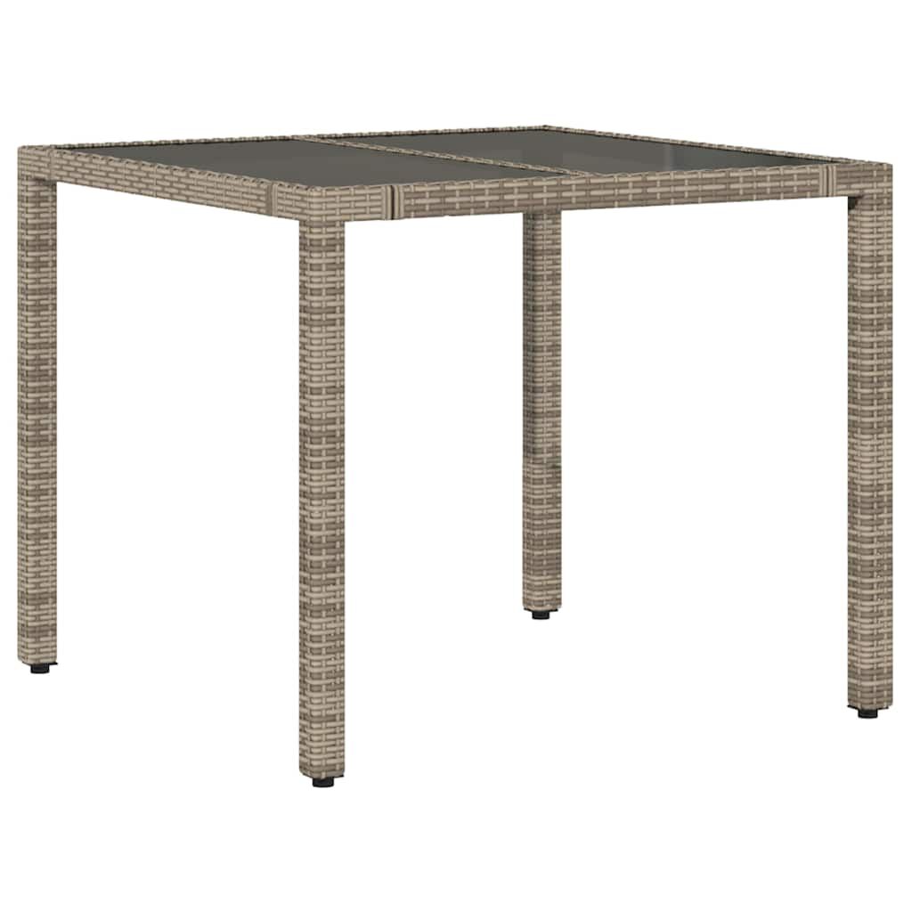 vidaXL 5 Piece Garden Bistro Set with Cushions Grey Poly Rattan