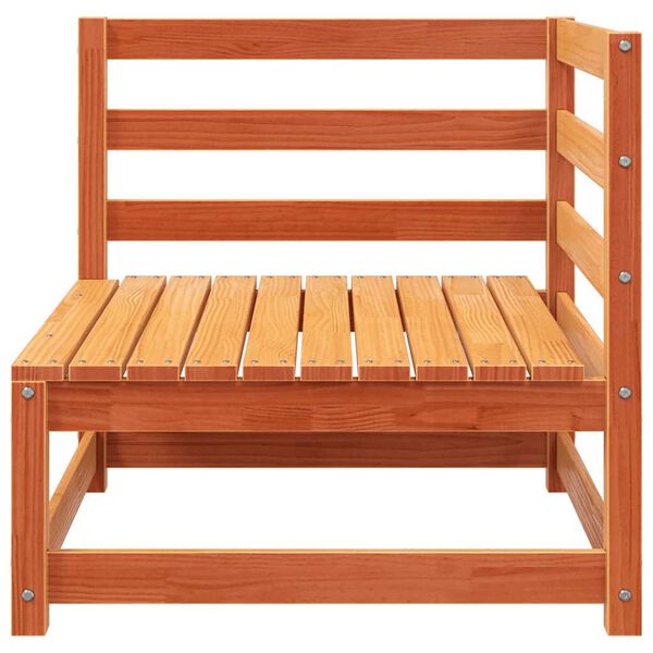 vidaXL Garden Sofa 2-Seater Wax Brown Solid Wood Pine