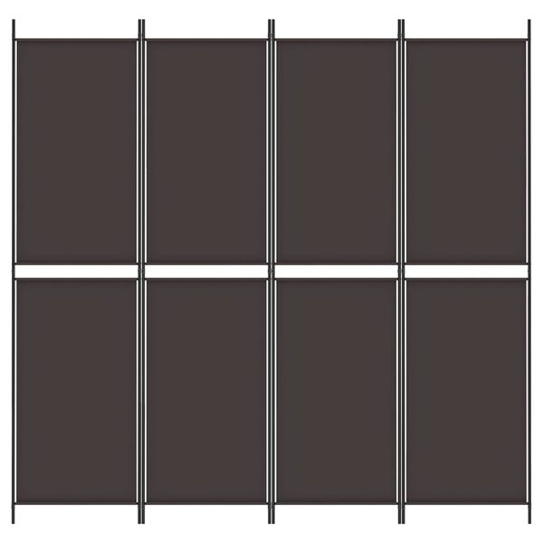 vidaXL 4-Panel Room Divider Brown 200x200 cm Fabric