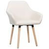 vidaXL Dining Chairs 2 pcs Cream Fabric