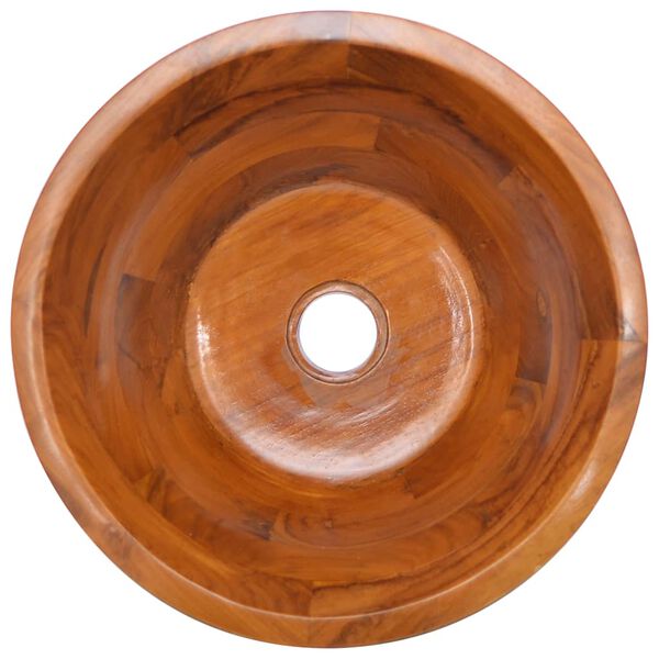 vidaXL Basin Solid Teak Wood &Phi;40x20 cm