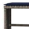 vidaXL Garden Stools with Cushions 4 pcs Grey 40x40x35 cm Poly Rattan