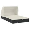 vidaXL 2-Person Sunbed with Foldable Roof Black 213x118x97 cm Poly Rattan