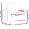 vidaXL Sofa Chair Black 60 cm Fabric