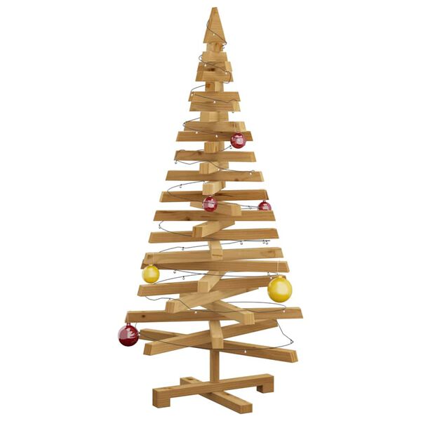 vidaXL Christmas Trees with Stand Brown 120 cm Solid pine wood