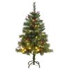 vidaXL Artificial Hinged Christmas Tree 150 LEDs 150 cm