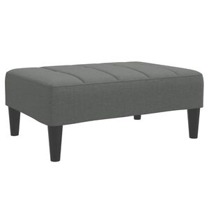 vidaXL Footstool Dark Grey 77x55x31 cm Fabric