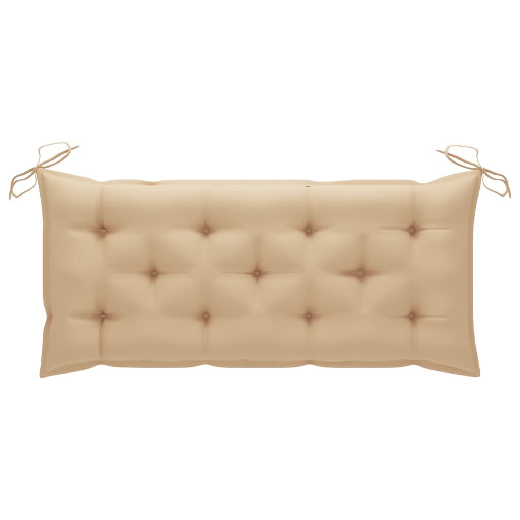 vidaXL Garden Bench with Cushion 120 cm Bamboo