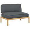 vidaXL Sofa Set Plain Anthracite 120 x 92 x 69 cm Solid Acacia Wood