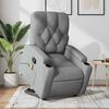 vidaXL Stand up Massage Recliner Chair Light Grey Fabric