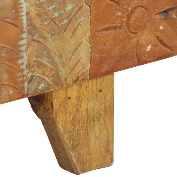 vidaXL Hand Carved TV Cabinet 120x30x40 cm Solid Reclaimed Wood