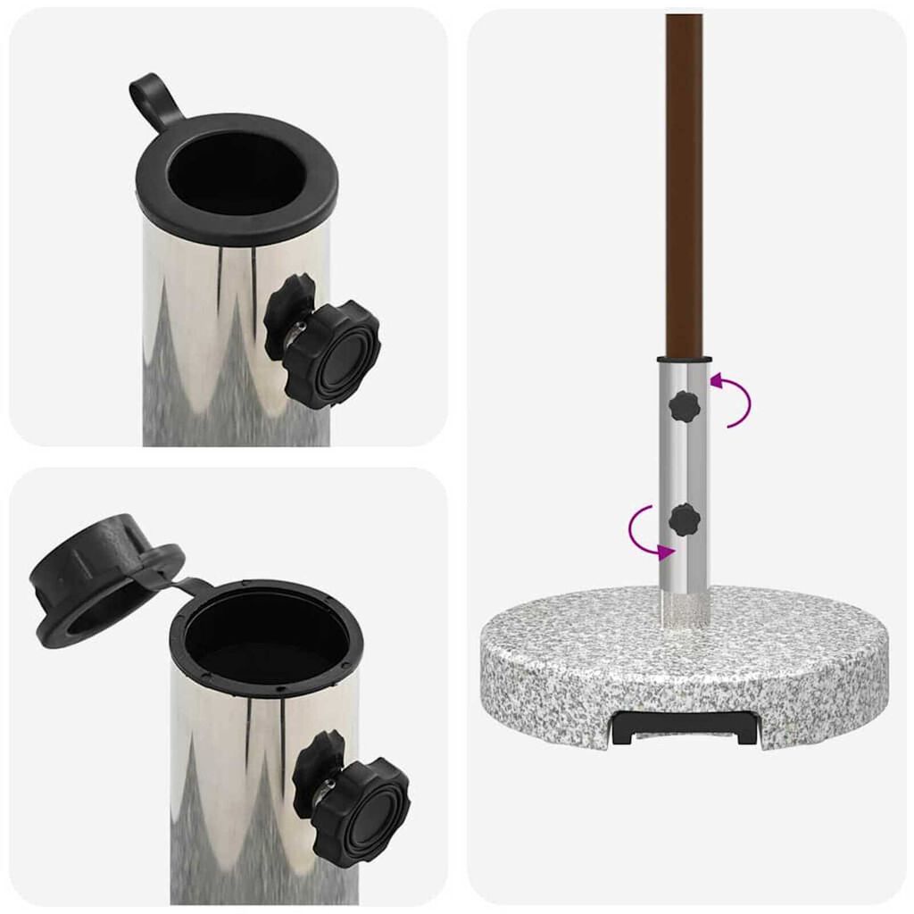 vidaXL Parasol Base Grey 45 x 45 x 37.5 cm Granite