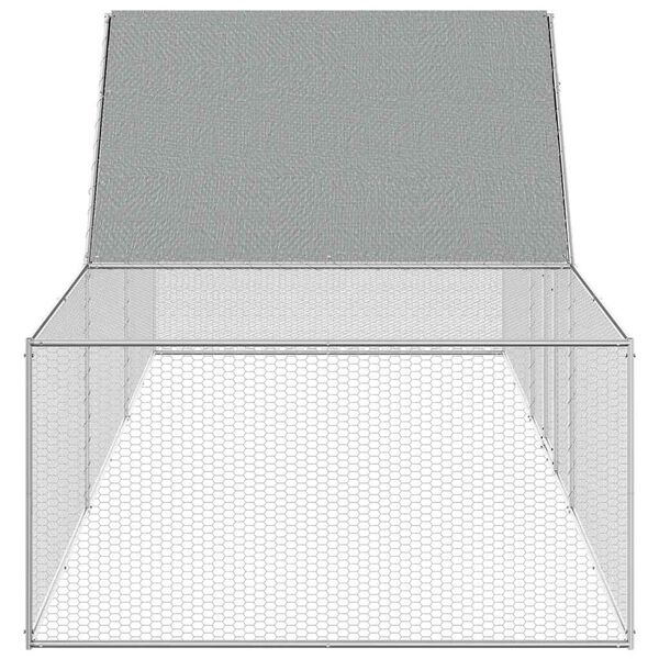 vidaXL Chicken Coop 6x2x2 m Galvanised Steel