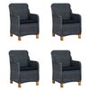 vidaXL 5 Piece Garden Dining Set Dark Grey