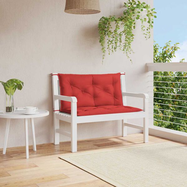 vidaXL Garden Bench Cushion Red 100x(50+50)x7cm Oxford Fabric