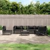 vidaXL 8 Piece Garden Lounge Set with Cushions Anthracite Steel