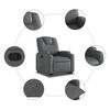 vidaXL Stand up Recliner Chair Grey Faux Leather