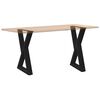 vidaXL Dining Table Legs 2 pcs Black 60x(72-73.3) cm Steel
